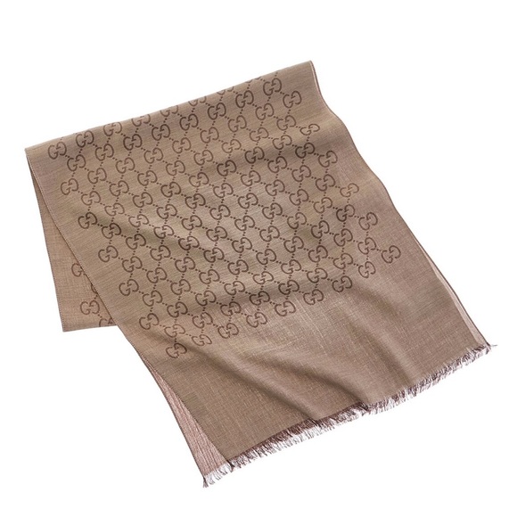 GUCCI WOOL & SILK SCARF - Picture 5 of 14